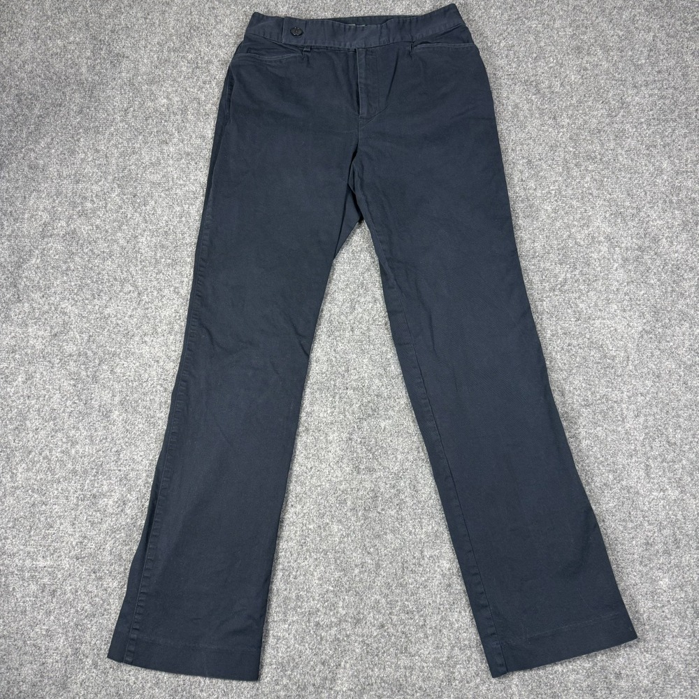 👖 Lauren Ralph Lauren Womens Pants Size 4 Navy Blue Cotton Stretch Chino Dress